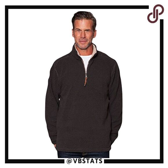 True Grit 1/2 Zip Sueded Soft Sherpa‎ Midnight Jacket in Size Medium - Picture 1 of 7